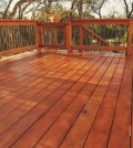 staining a deck