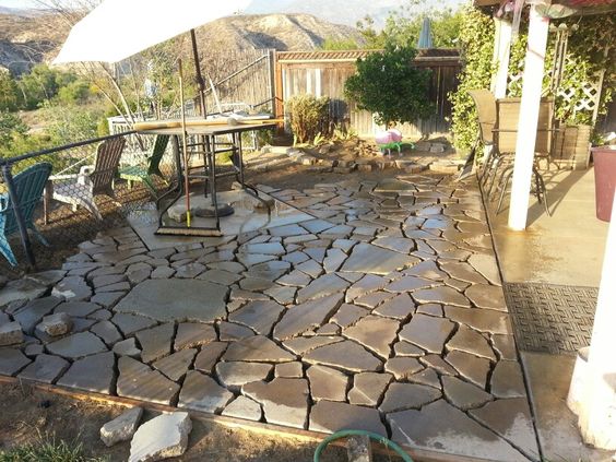 Recycling An Old Broken Concrete Patio On The House